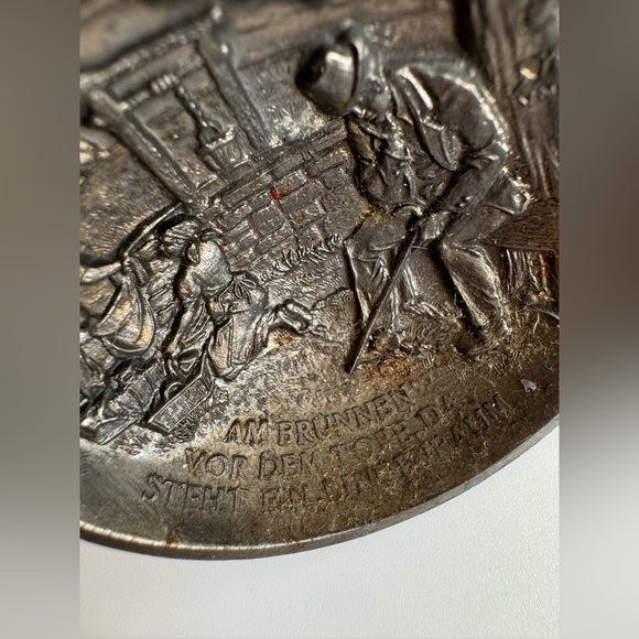 Vintage 7” Spoon Pewter? mark says Rein 95% Zinn Flatwear Silverware Fork Knife - Picture 3 of 6